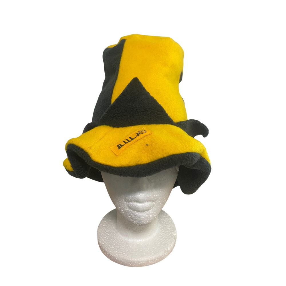 Bula Fleece Jester Top Hat OS Yellow Gray Made in US Ski 90s Gorpcore Cosplay